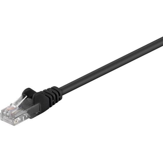Goobay CAT 5e Patch Cable, U/UTP, black 2 m - (68647)