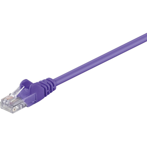 Goobay CAT 5e Patch Cable, U/UTP, violet 1 m - (95219)