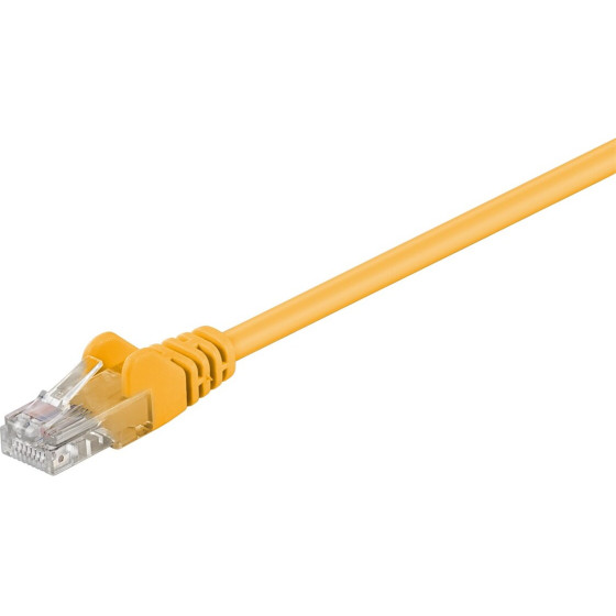 Goobay CAT 5e Patch Cable, U/UTP, yellow 1 m - (68341)