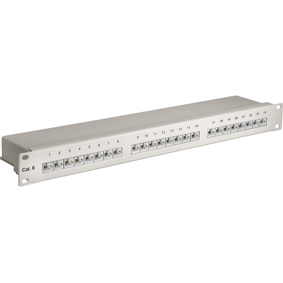 Goobay Cat 6 19-Inch (48.3 cm) Patch Panel, 24 Port (1 U) - (94036)
