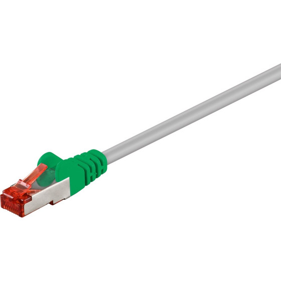 Goobay Cat 6 Crossover Patch Cable, S/Ftp (PiMF), grey, Green - (68456)