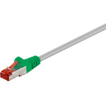 Goobay Cat 6 Crossover Patch Cable, S/Ftp (PiMF), grey, Green - (68463)