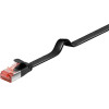 Goobay Cat 6 Flat Patch Cable, U/FTP, Black - (94229)