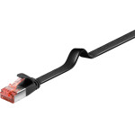 Goobay Cat 6 Flat Patch Cable, U/FTP, Black - (94232)