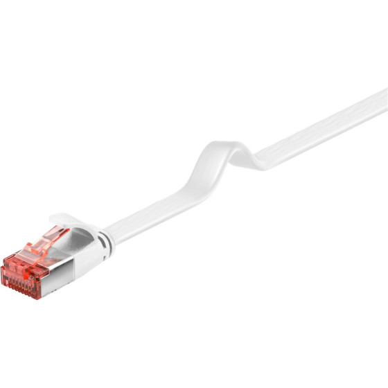 Goobay CAT 6 Flat Patch Cable, U/FTP, white 0.5 m - (94914)