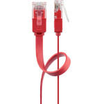 Goobay Cat 6 Flat Patch Cable, U/UTP, Red - (96400)