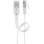 Goobay CAT 6 Flat Patch Cable, U/UTP, white 1 m - (95151)