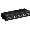 Goobay Cat 6 Mini/Desktop Patch Panel, 12 Port - (69307)