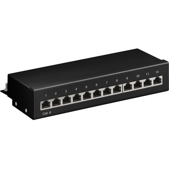 Goobay Cat 6 Mini/Desktop Patch Panel, 12 Port - (69307)