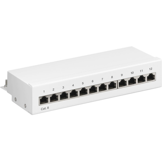 Goobay Cat 6 Mini/Desktop Patch Panel, 12 Port - (62070)