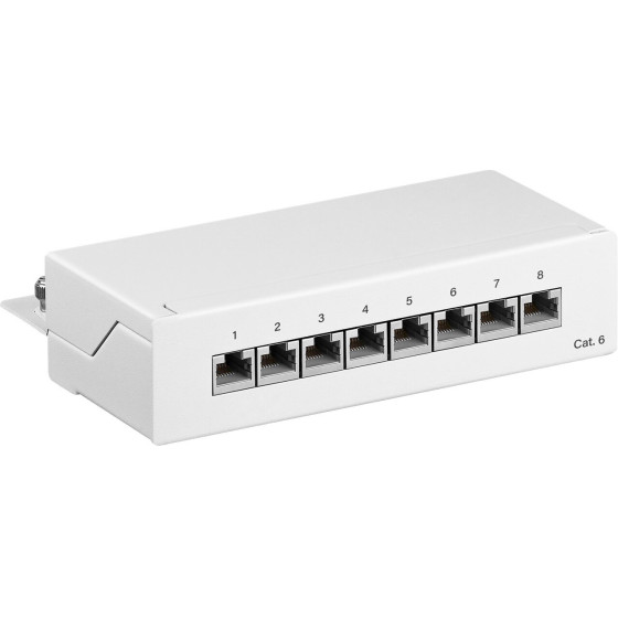 Goobay Cat 6 Mini/Desktop Patch Panel, 8 Port - (62069)