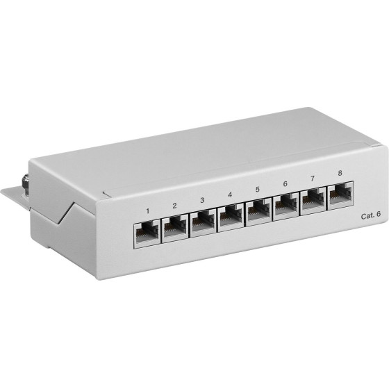 Goobay Cat 6 Mini/Desktop Patch Panel, 8 Port - (93047)