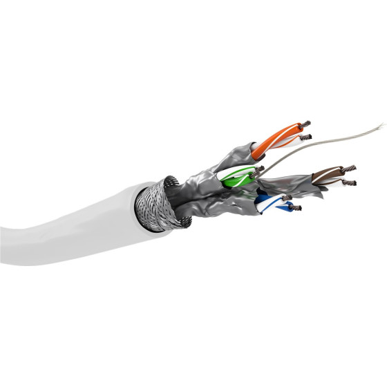 Goobay Cat 6 Network cable, S/Ftp (PiMF), White - (94217)