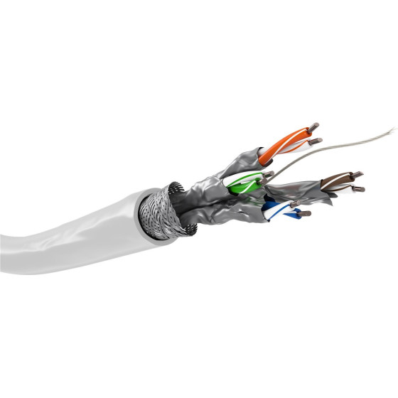 Goobay Cat 6 Network cable, S/Ftp (PiMF), White - (94224)