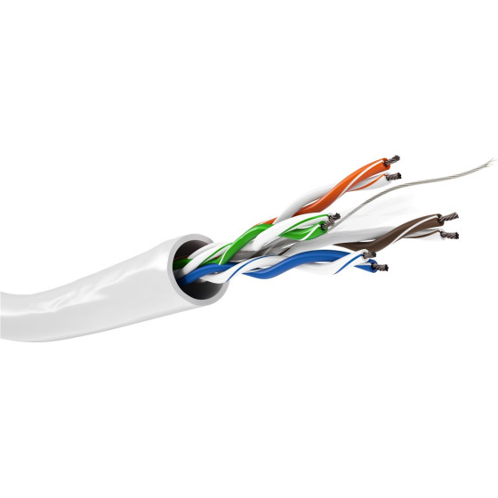 Goobay Cat 6 Network cable, U/UTP, White - (94219)