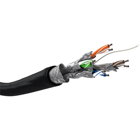 Goobay Cat 6 Outdoor Network cable, S/Ftp (PiMF), Black - (57195)