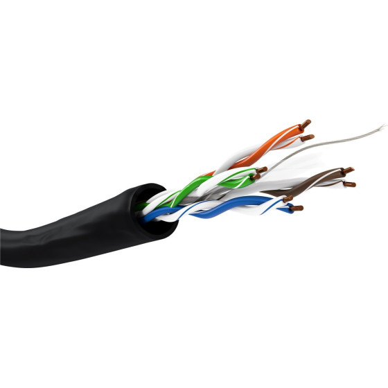 Goobay Cat 6 Outdoor Network Cable, U/UTP, Black - (77625)