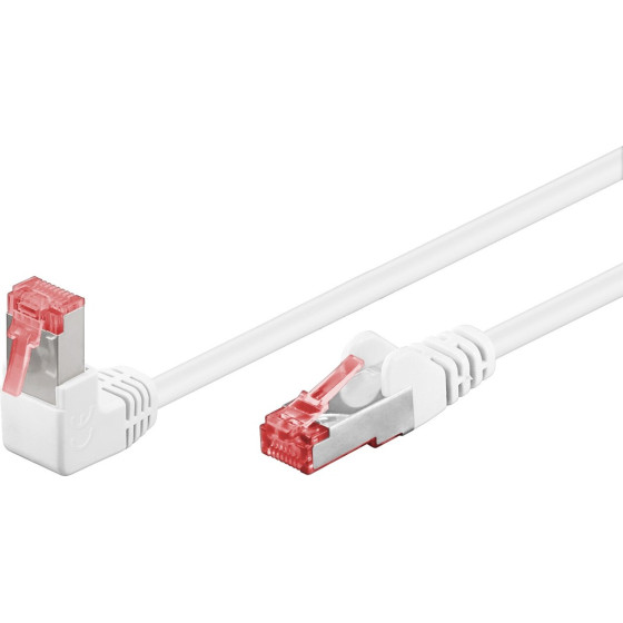 Goobay Cat 6 Patch Cable 1x 90� Angled, S/Ftp (PiMF), White - (51554)