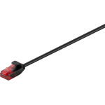 Goobay CAT 6 Slim Patch Cable U/UTP,black 7.5 m - (93729)