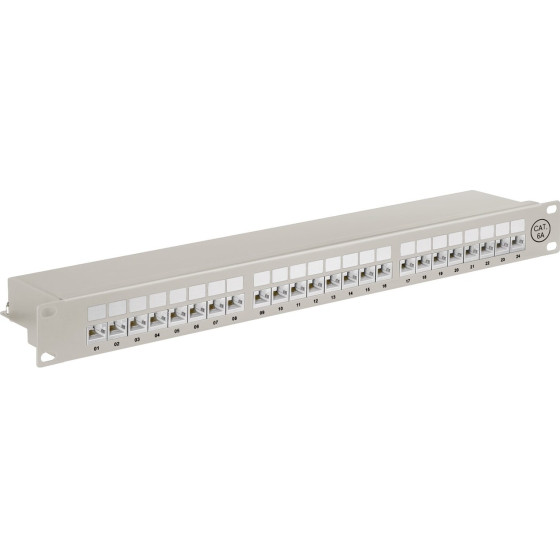 Goobay Cat 6a 19-Inch (48.3 cm) Patch Panel, 24-Port (1 U) - (90855)