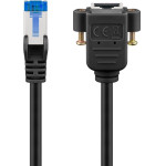 Goobay Cat 6A Extension Cable, S/Ftp (PiMF), Black - (65643)