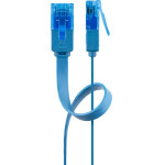 Goobay Cat 6A Flat Patch Cable U/UTP, Blue - (96339)