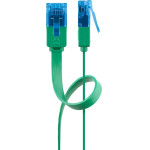 Goobay Cat 6A Flat Patch Cable U/UTP, Green - (96319)