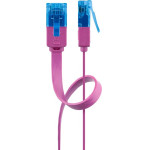 Goobay Cat 6A Flat Patch Cable U/UTP, Magenta - (96320)