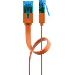 Goobay Cat 6A Flat Patch Cable U/UTP, Orange - (96321)
