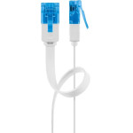 Goobay Cat 6A Flat Patch Cable U/UTP, White - (96314)