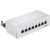 Goobay Cat 6a Mini/Desktop Patch Panel, 8 Port - (62063)