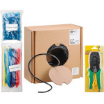 Goobay Cat 6A Outdoor Network Cable Set, U/UTP, Black - (55440)