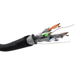 Goobay Cat 6A Outdoor Network Cable, S/Ftp (PiMF), Black - (77624)