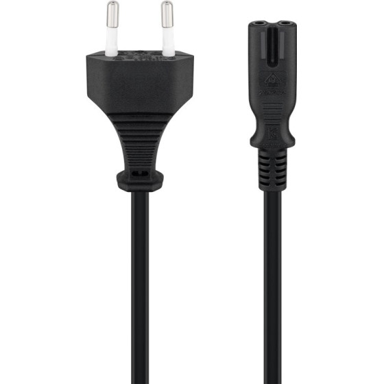 Goobay Connection Cable With Europlug, 1.8 m, black, (2*0.75 mm�) - (51322)