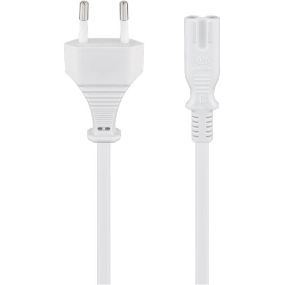 Goobay Connection Cable With Europlug, 5 m, white, (2*0.75 mm�) - (93988)