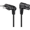 Goobay Connection Cable With Europlug, Angled, 0.3 m, black, (2*0.75 mm�) - (56587)
