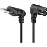 Goobay Connection Cable With Europlug, Angled, 0.3 m, black, (2*0.75 mm�) - (56587)
