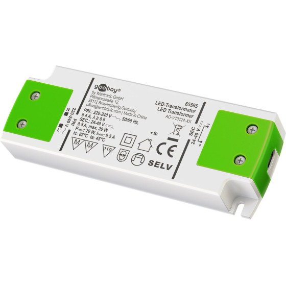 Goobay Constant Current Led Transformer 500 mA, 20 W, Superflat - (65585)
