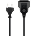 Goobay Extension Lead Europlug, 3 m, black, (2*0.75 mm�) - (50508)