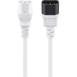 Goobay Extension Lead With C13 Socket And C14 plug, 1 m, White, (3*0.75 mm�) - (97582)