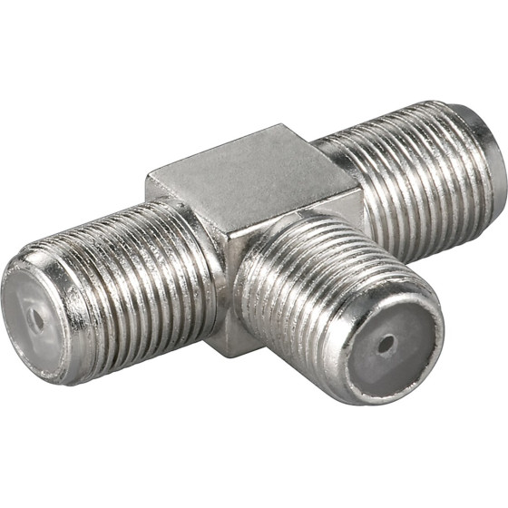 Goobay F Adapter, T-Piece: F Socket   Double F Socket (10 pcs) - (11848)
