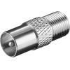 Goobay F Adapter: F Socket   Coaxial Plug (10 pcs) - (11395)