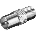 Goobay F Adapter: F Socket   Coaxial Plug (10 pcs) - (11395)