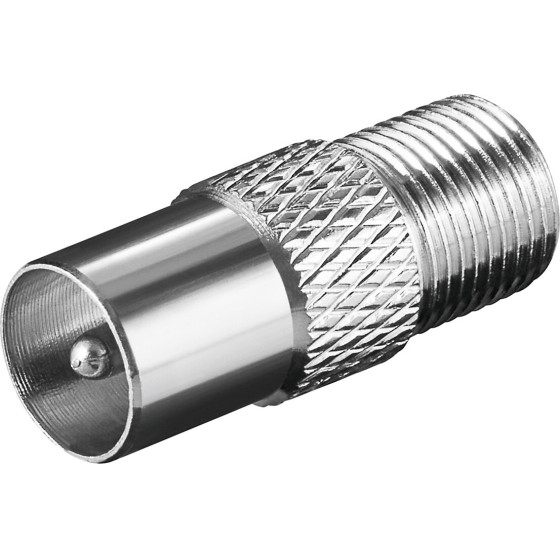 Goobay F Adapter: F Socket   Coaxial Plug (10 pcs) - (11395)