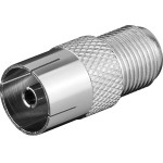 Goobay F Adapter: F Socket   Coaxial Socket (10 pcs) - (11840)
