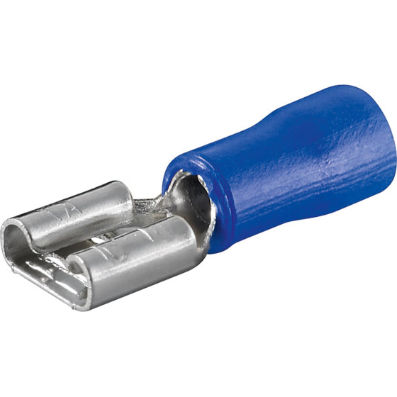 Goobay Female Tab Terminal, Blue - (17004)