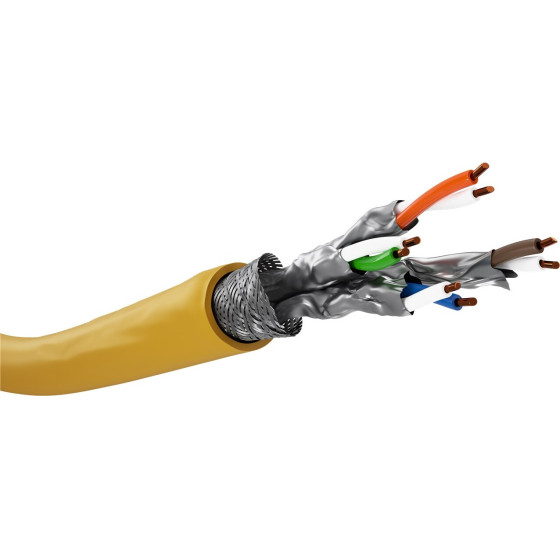 Goobay GHMT-Certified Cat 8.1, S/Ftp (PiMF), Network Cable Yellow - (61128)