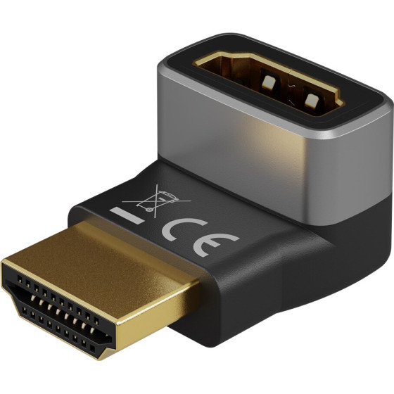 Goobay HDMI(TM) Angled Adapter 90� Vertical, 8K/60Hz - (72009)