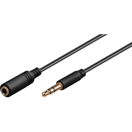 Goobay Headphone And Audio Aux Extension Cable, 3.5 mm, 3-pin, Slim - (97111)