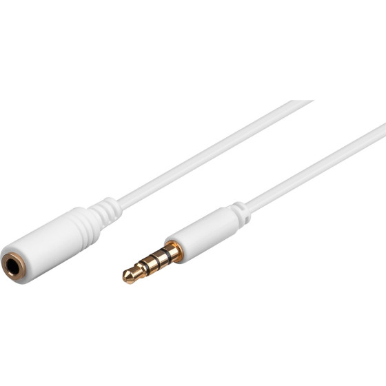 Goobay Headphone And Audio Aux Extension Cable, 4-Pin 3.5 Mm Slim, Cu - (62361)
